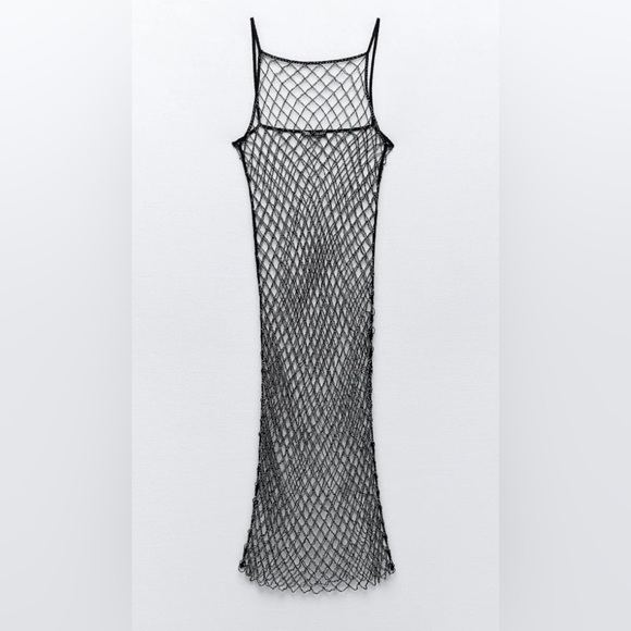 ZARA MESH RHINESTONES DRESS - Picture 7 of 7
